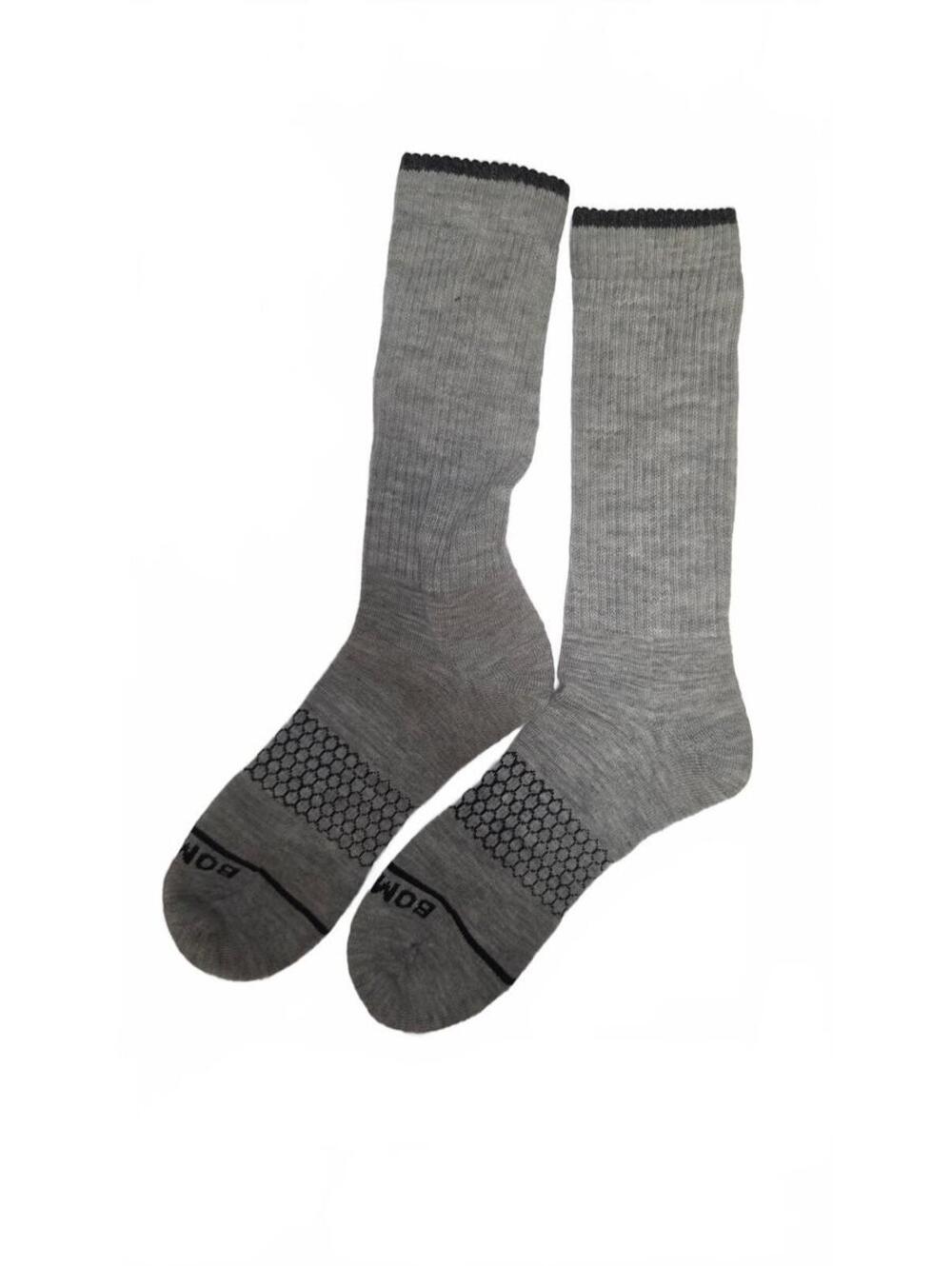 Bombas Compression Knee High 1-pair Mens LG Gray Merino Wool Blend NEW